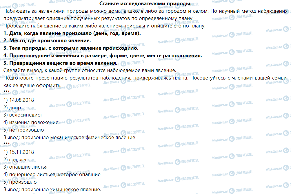 ГДЗ Природознавство 5 клас сторінка Станьте исследователями природы