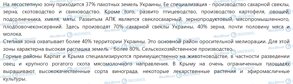 ГДЗ География 9 класс страница § 14. Структура и размещение животноводства. Зональная специализация сельского хозяйства Украины