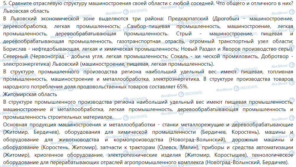 ГДЗ Географія 9 клас сторінка § 31. Машиностроение в Украине