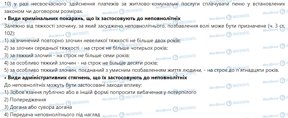 ГДЗ Правознавство 9 клас сторінка 2. Перелічіть