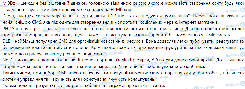 ГДЗ Інформатика 9 клас сторінка Проект 2. Хостинг