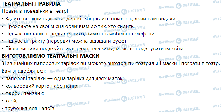 ГДЗ Я досліджую світ 1 клас сторінка Театр відчиняє двері 