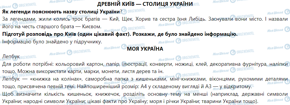 ГДЗ ЯДС (исследую мир) 1 класс страница Україна — моя Батьківщина