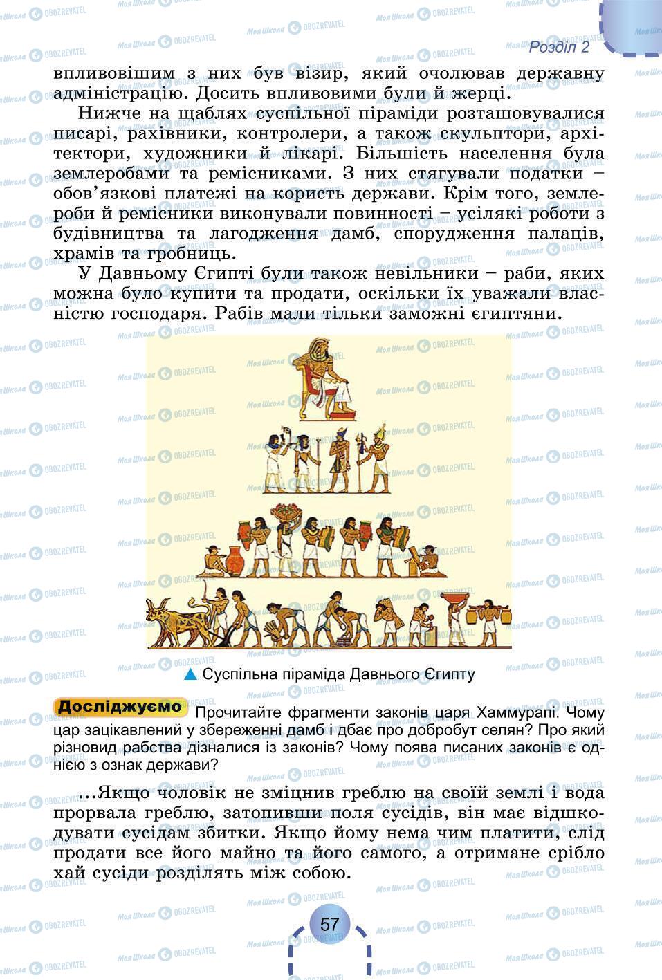 Підручники Всесвітня історія 6 клас сторінка 57