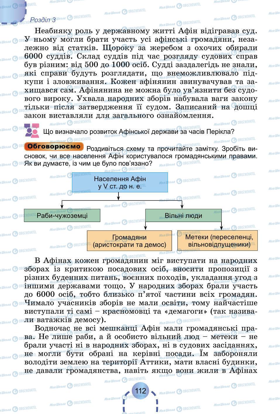 Підручники Всесвітня історія 6 клас сторінка 112