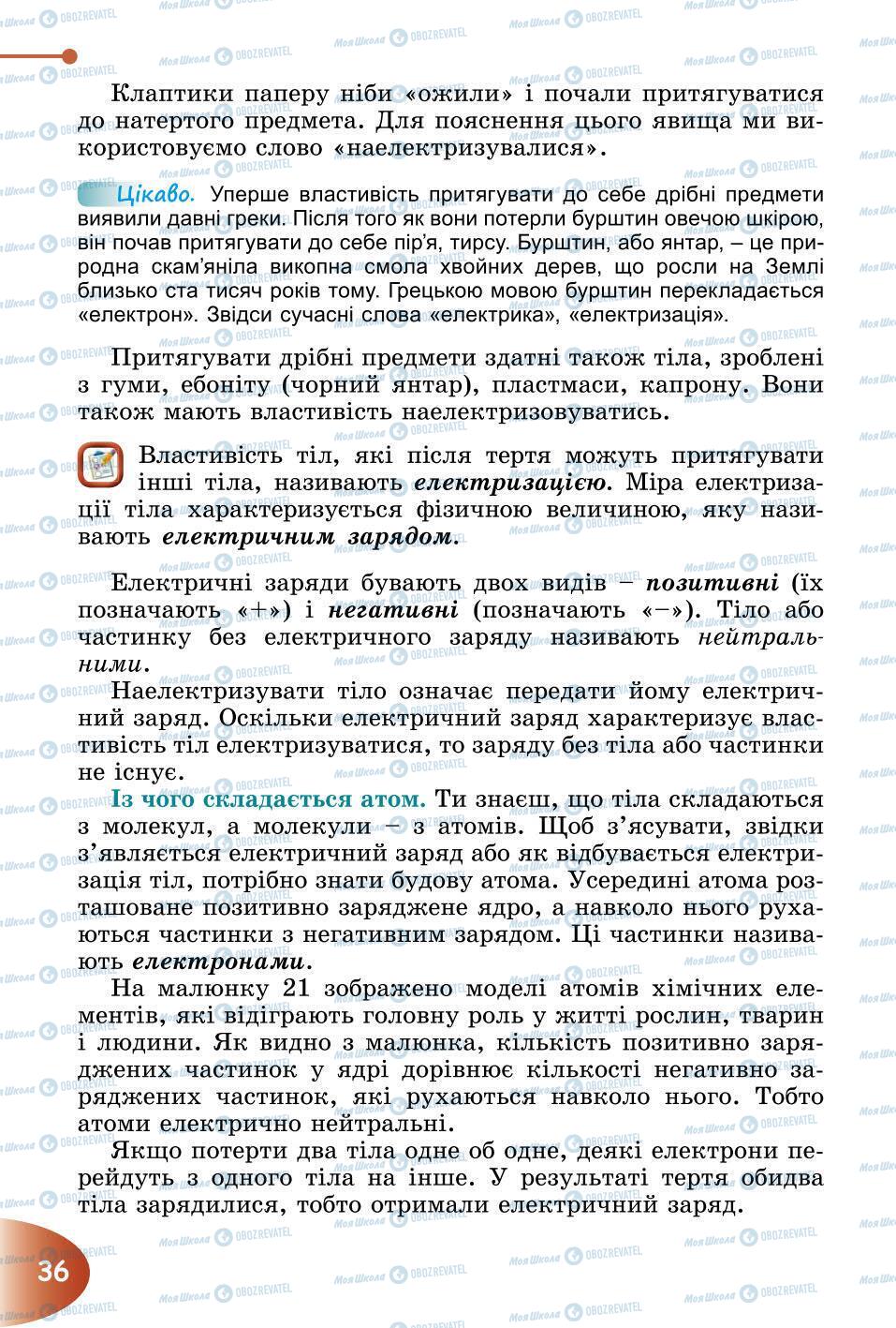 Підручники Природознавство 6 клас сторінка 36