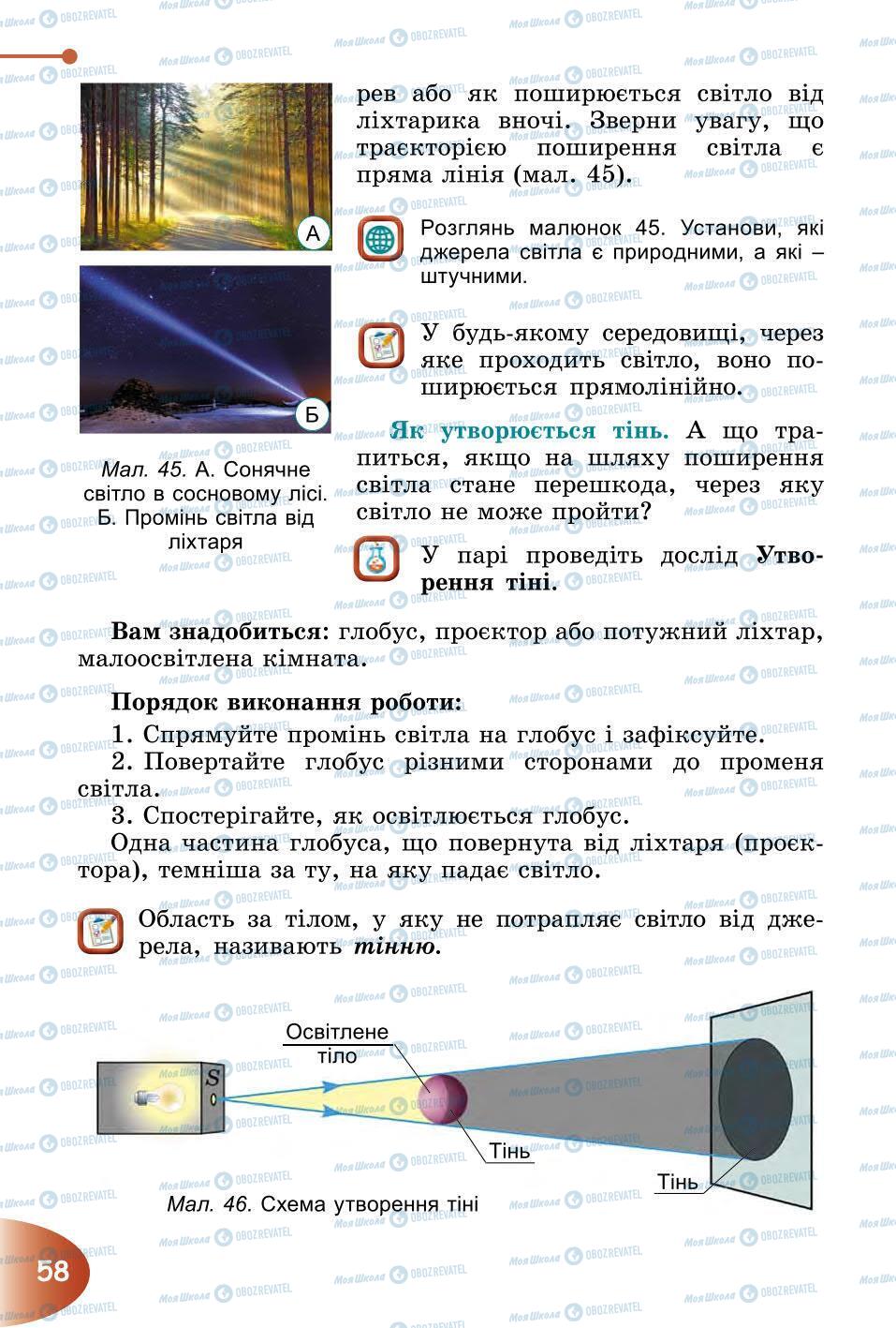 Підручники Природознавство 6 клас сторінка 58