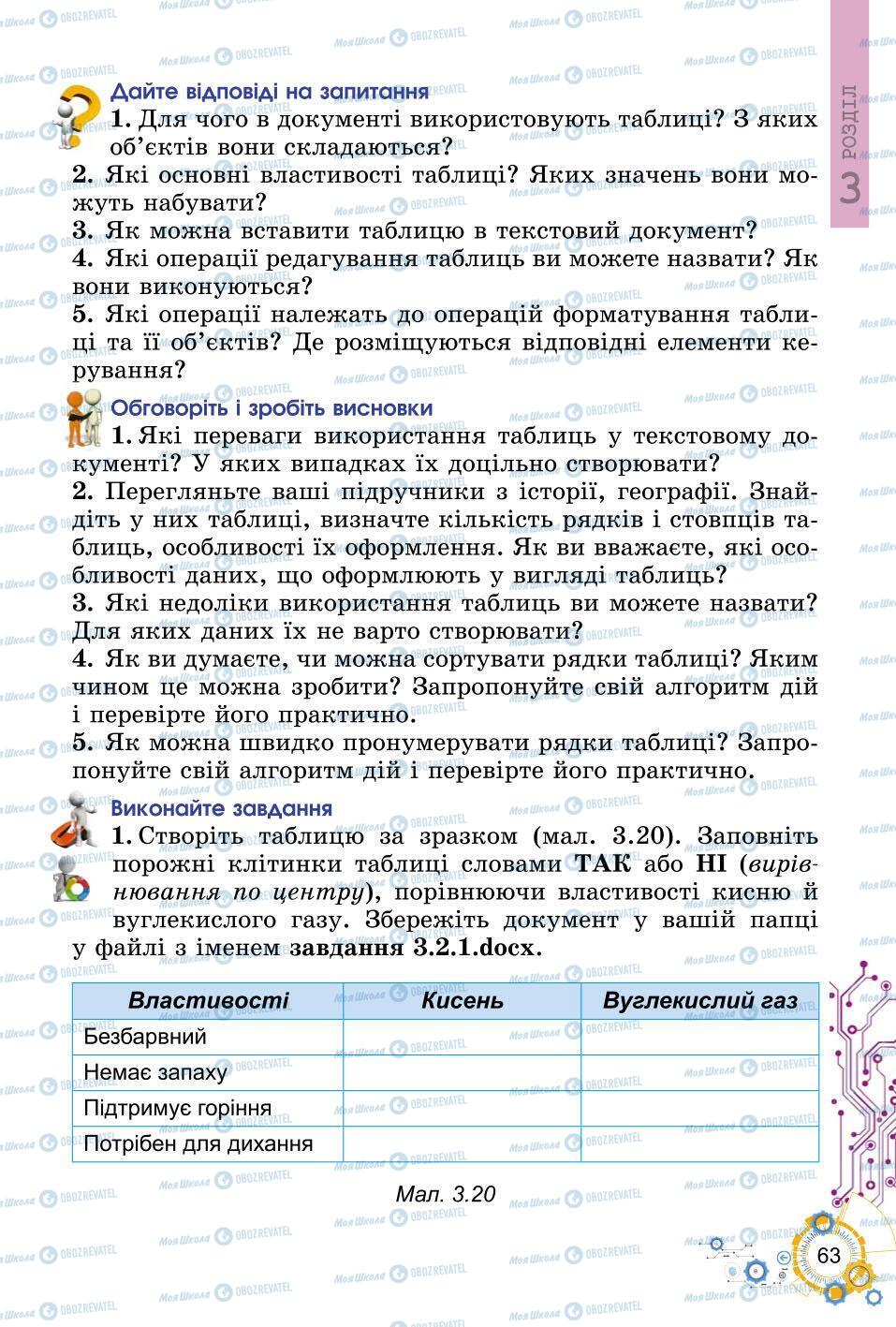 Підручники Інформатика 6 клас сторінка 63