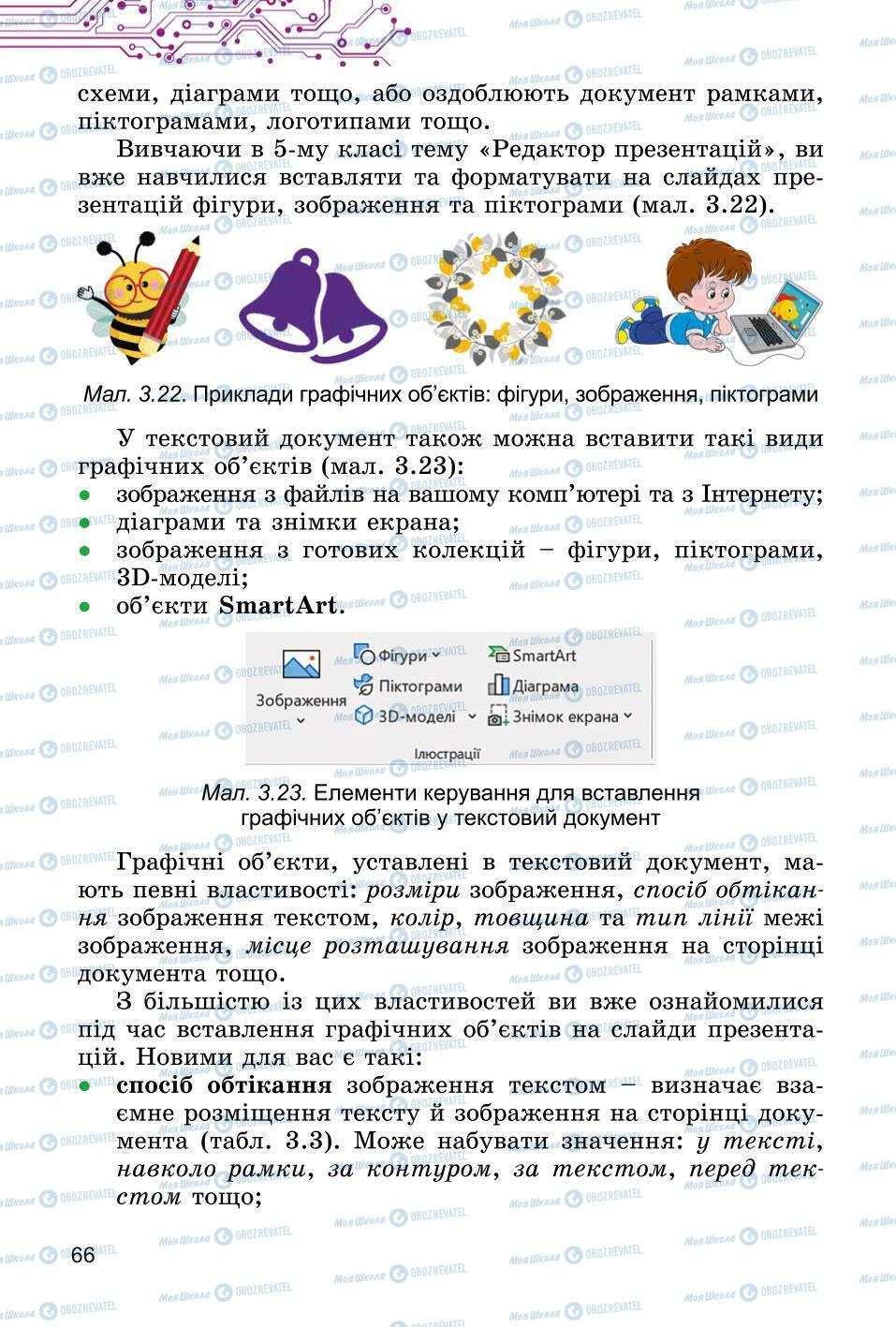 Підручники Інформатика 6 клас сторінка 66