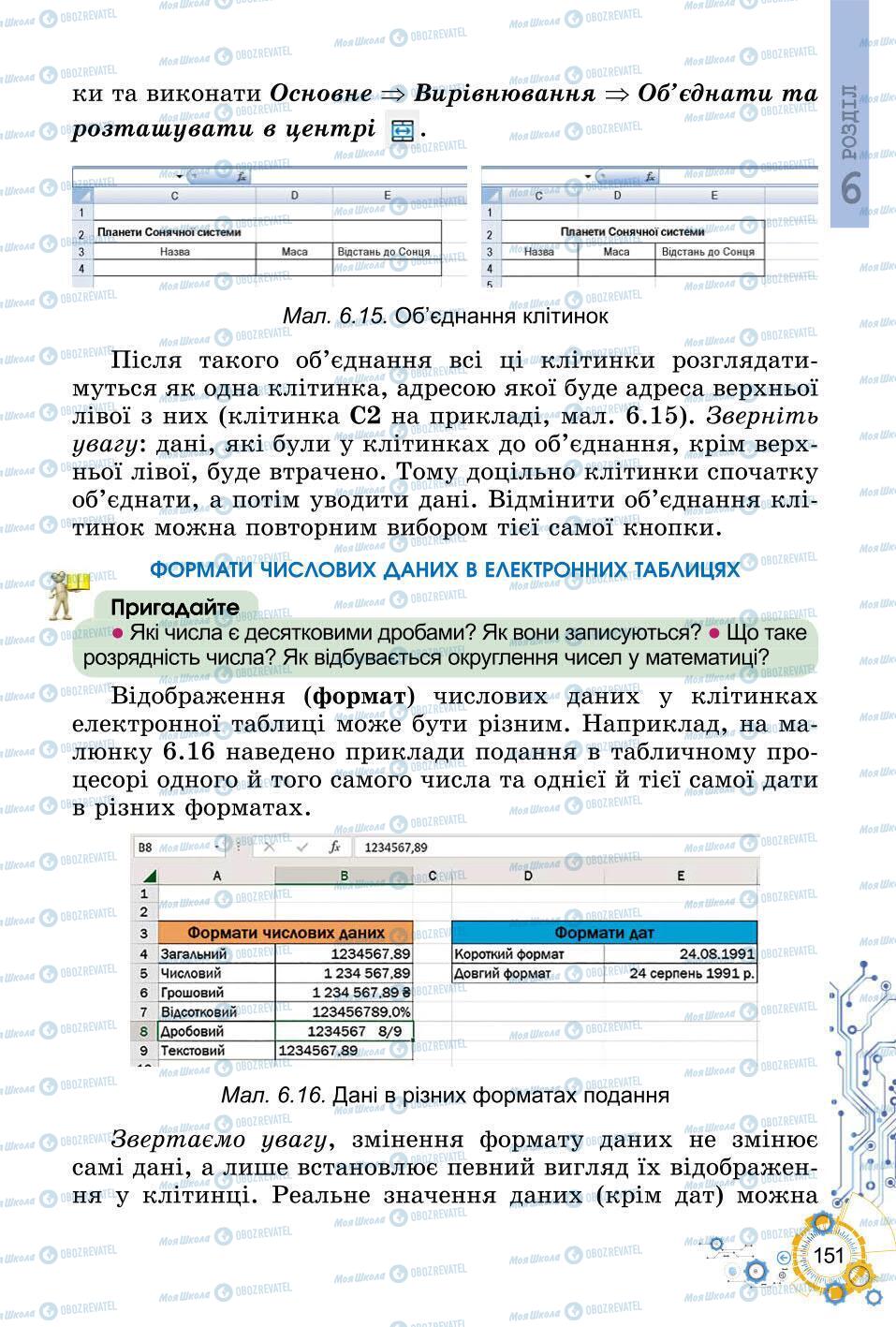 Підручники Інформатика 6 клас сторінка 151