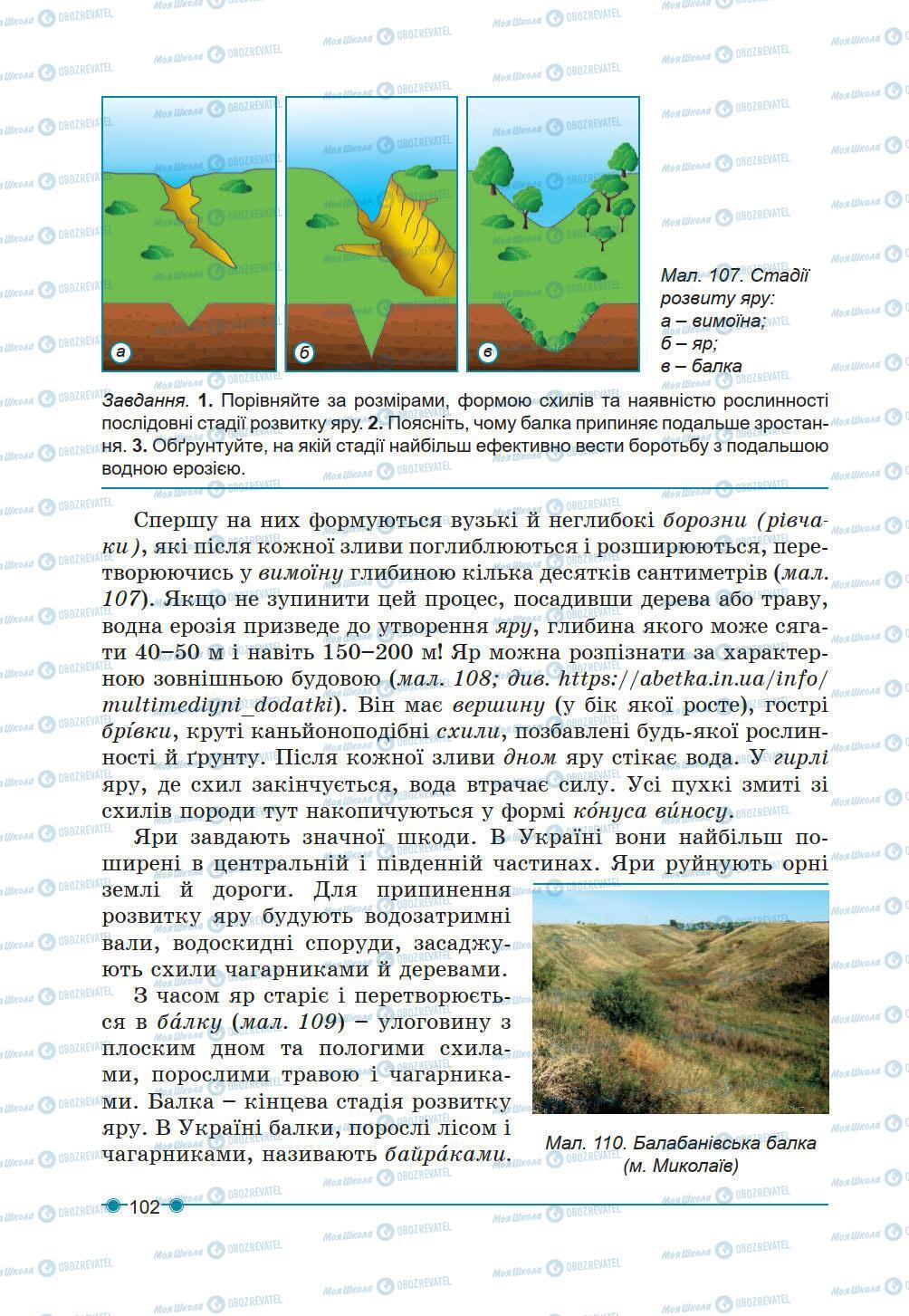 Підручники Географія 6 клас сторінка 102