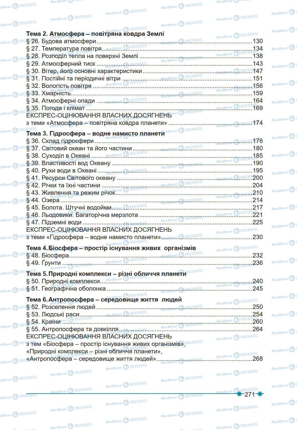 Підручники Географія 6 клас сторінка 271