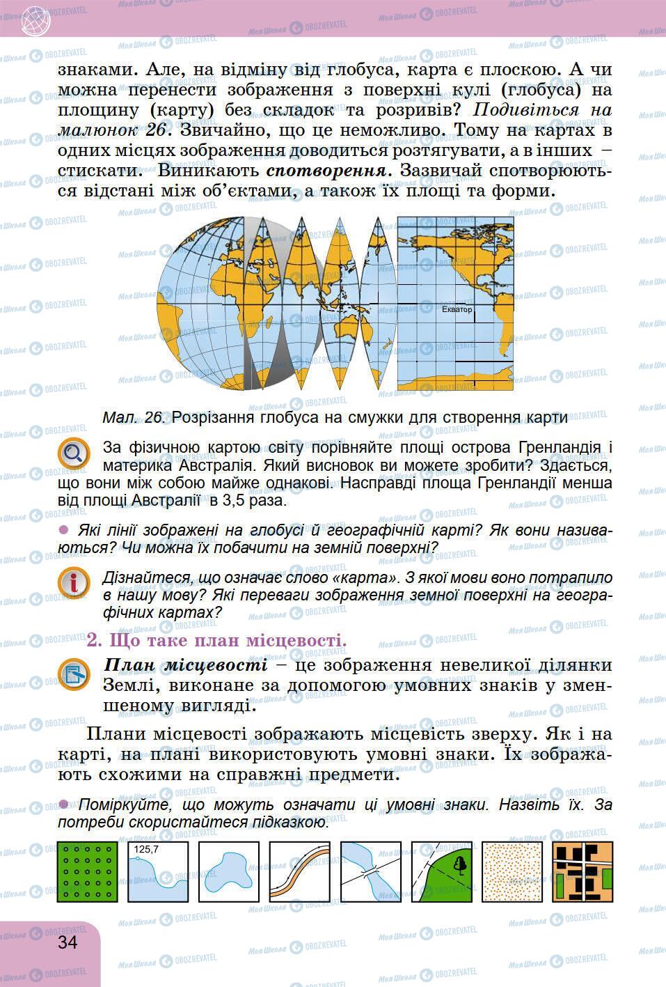 Підручники Географія 6 клас сторінка 34