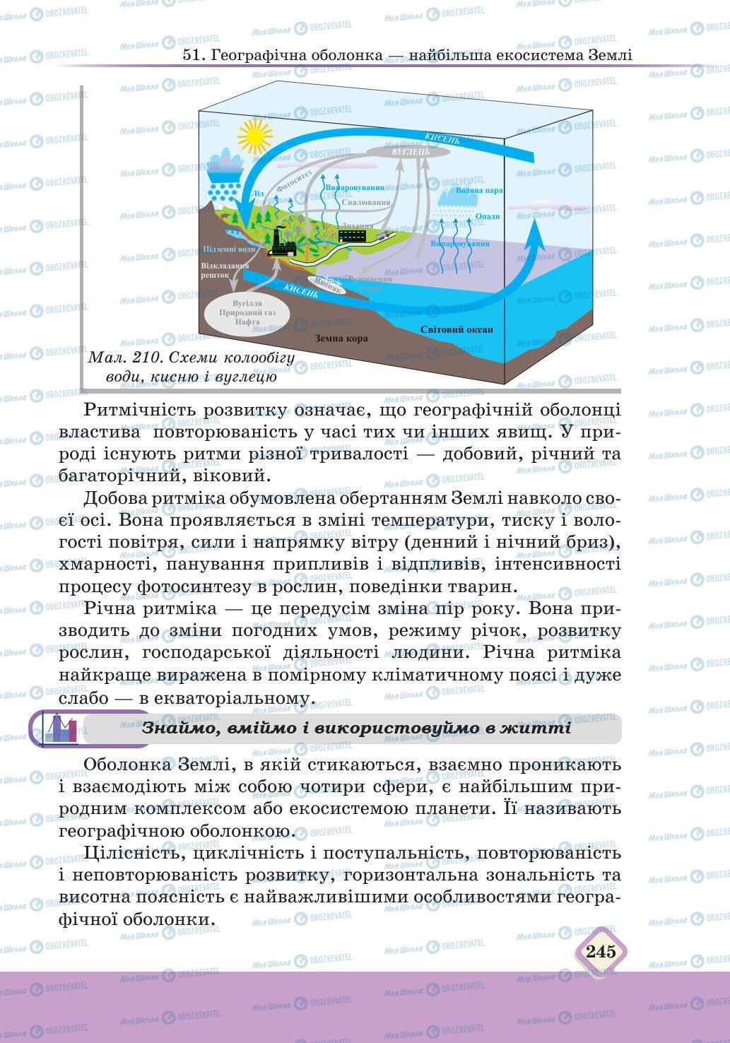 Підручники Географія 6 клас сторінка 245