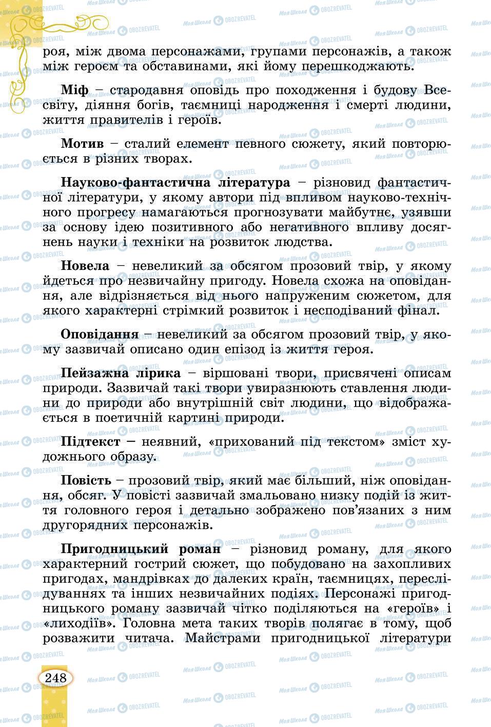 Підручники Зарубіжна література 6 клас сторінка 248