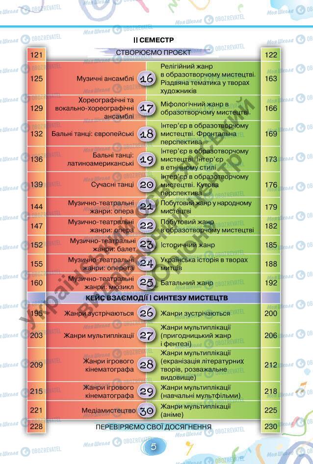 Підручники Мистецтво 6 клас сторінка 5