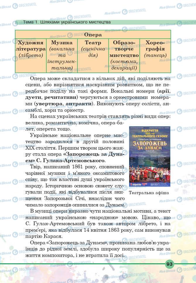 Підручники Мистецтво 6 клас сторінка 93