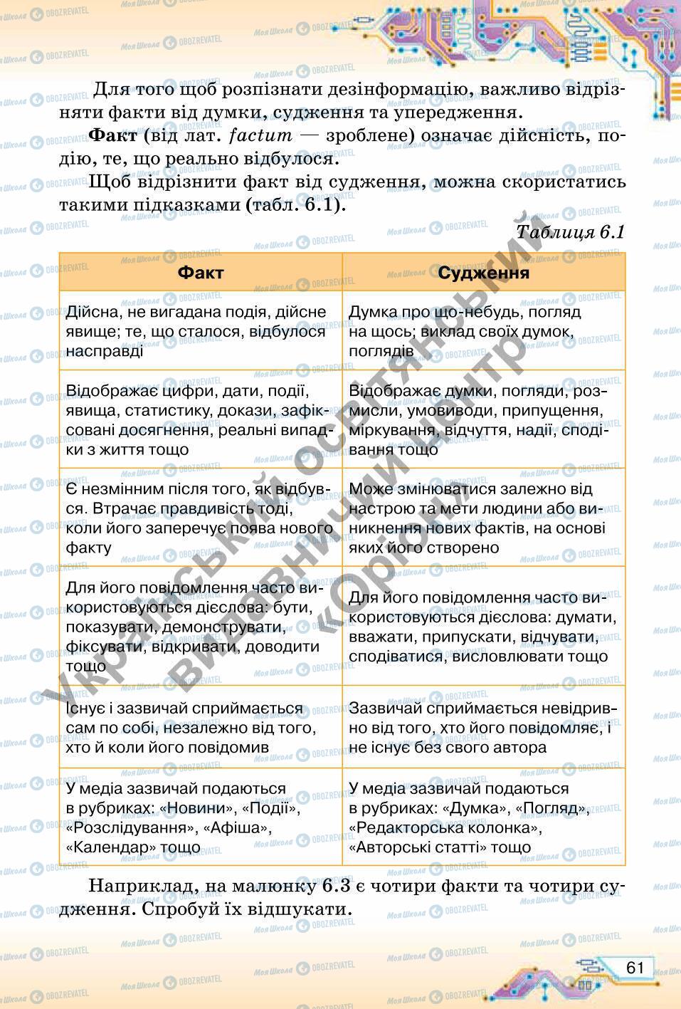 Учебники Информатика 6 класс страница 61