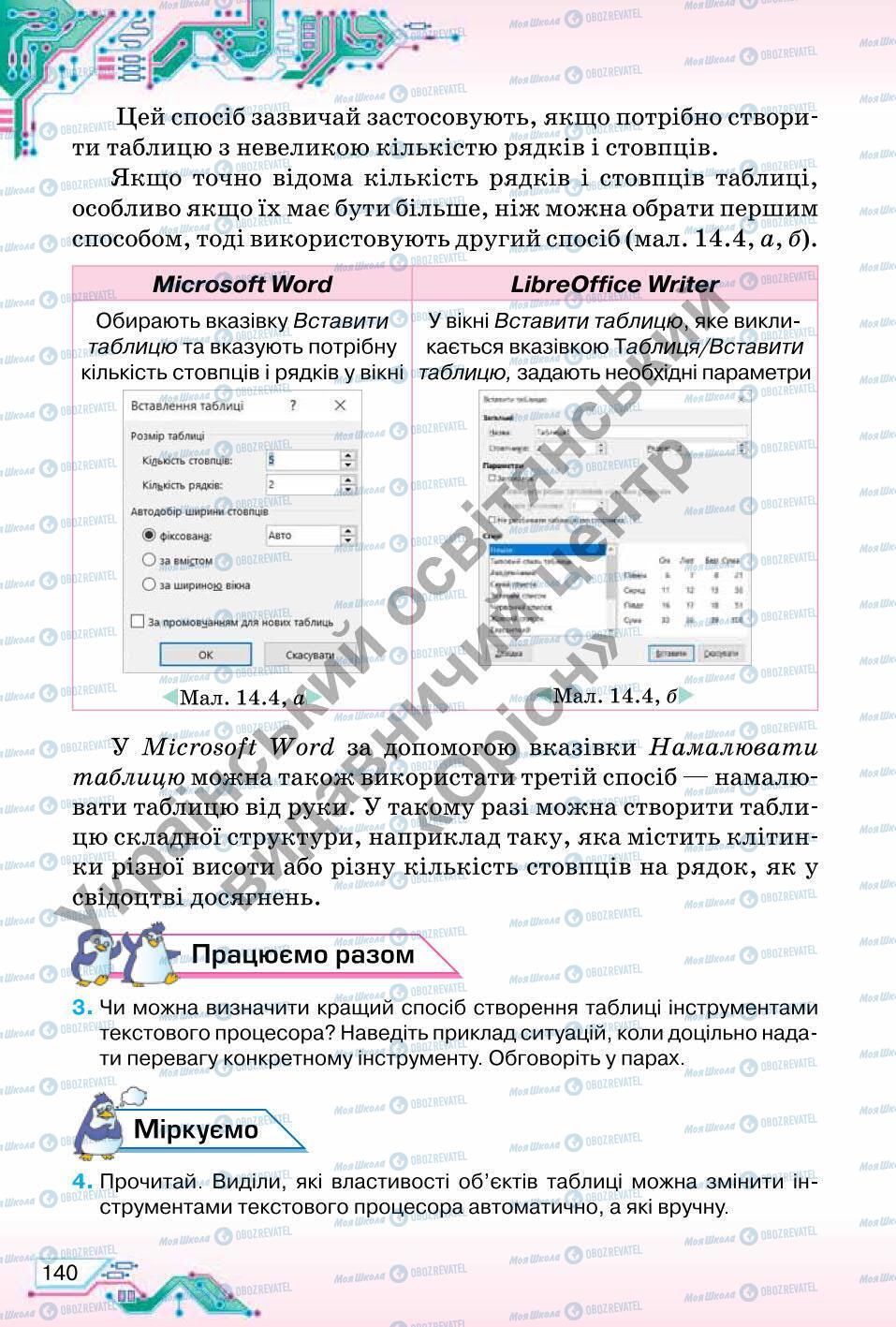 Підручники Інформатика 6 клас сторінка 140