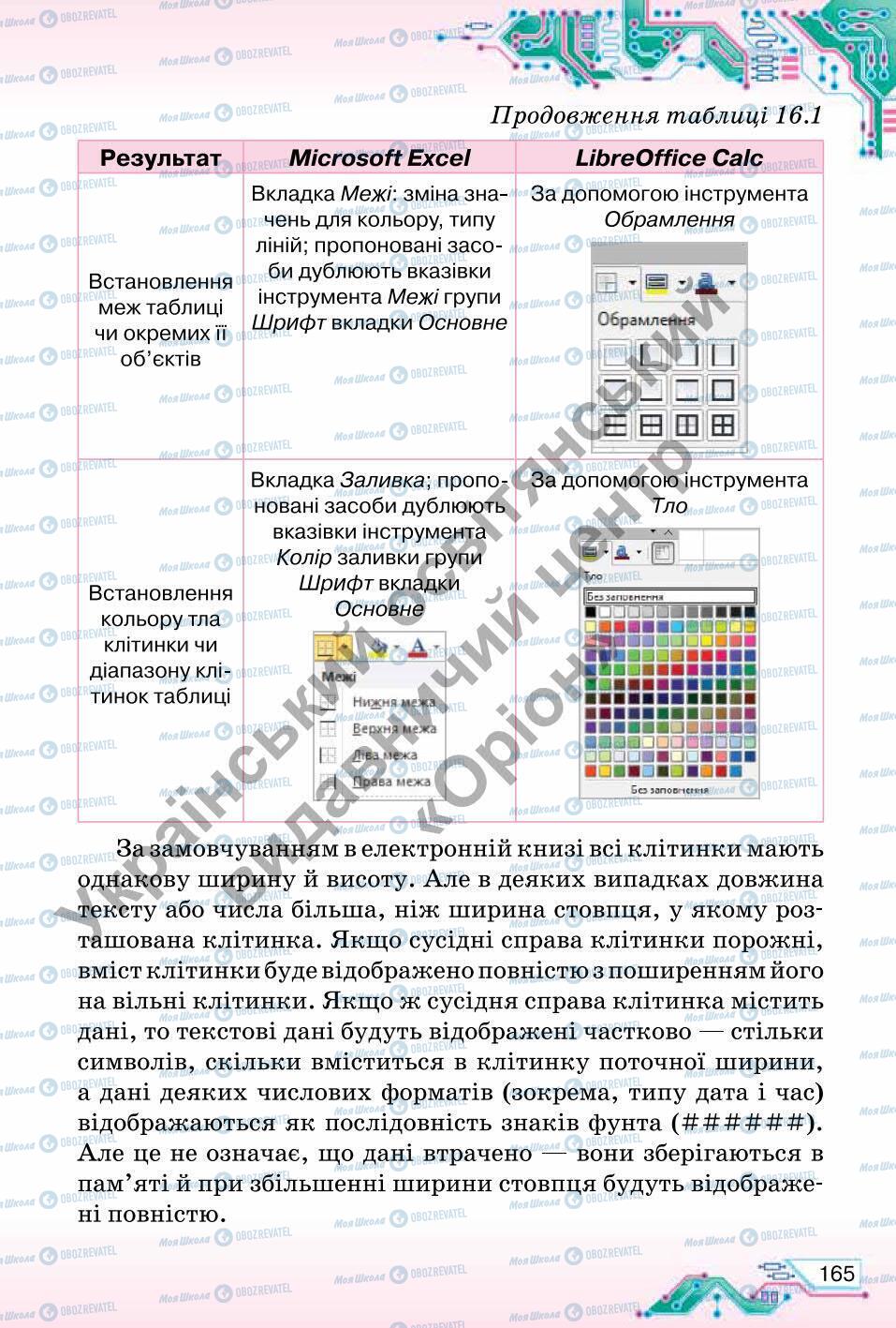 Підручники Інформатика 6 клас сторінка 165