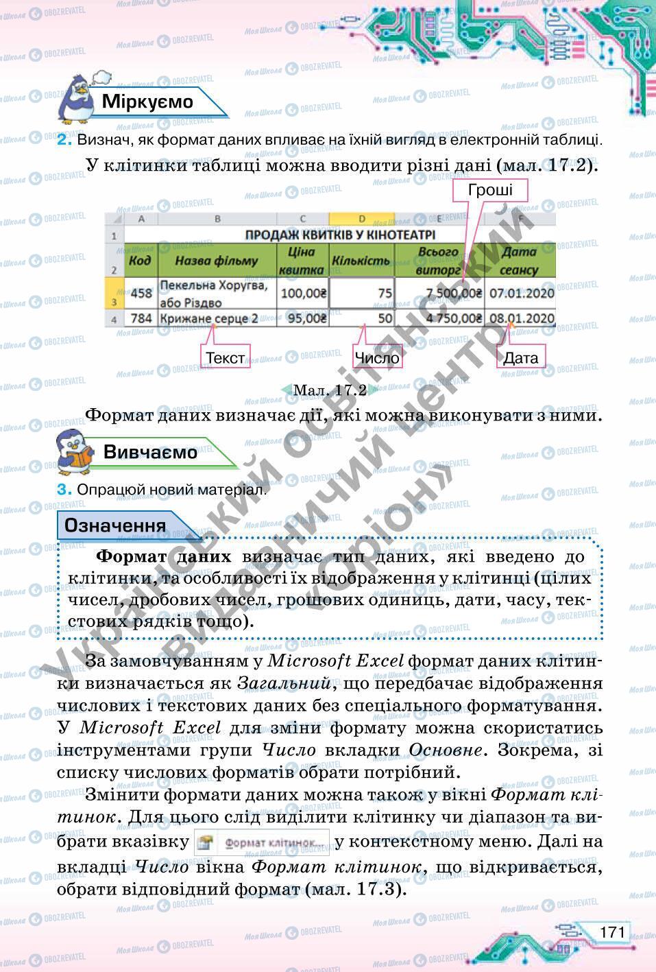 Підручники Інформатика 6 клас сторінка 171