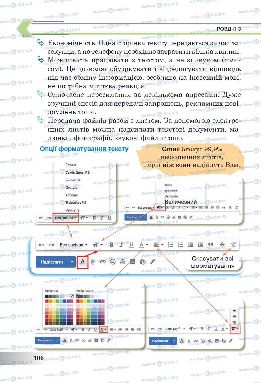 Підручники Інформатика 6 клас сторінка 106