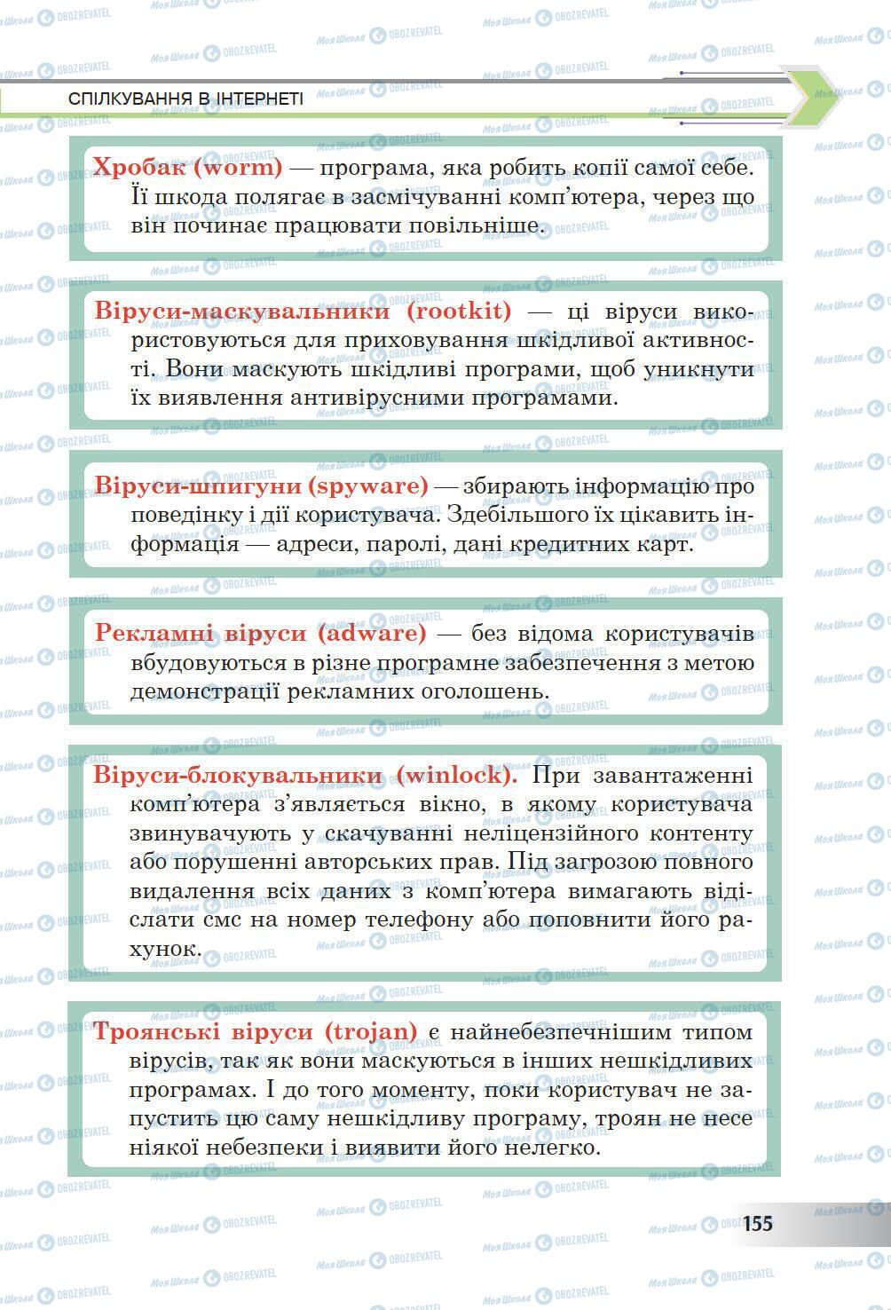 Підручники Інформатика 6 клас сторінка 155