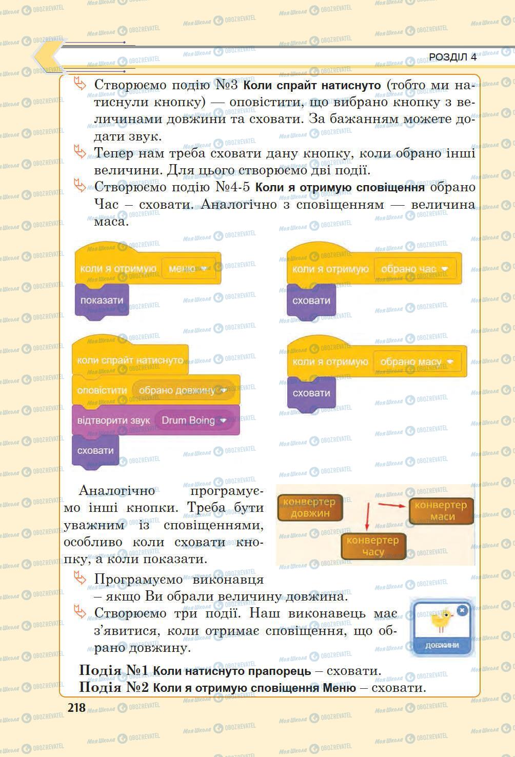 Підручники Інформатика 6 клас сторінка 218