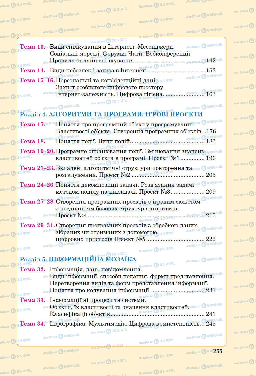 Підручники Інформатика 6 клас сторінка 256