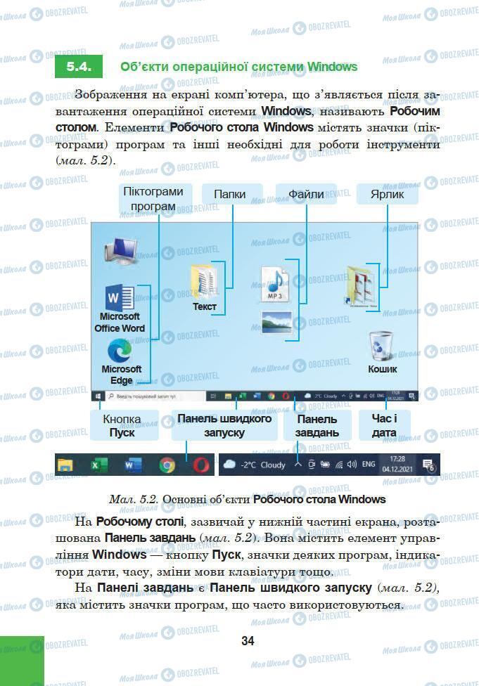 Підручники Інформатика 5 клас сторінка 34