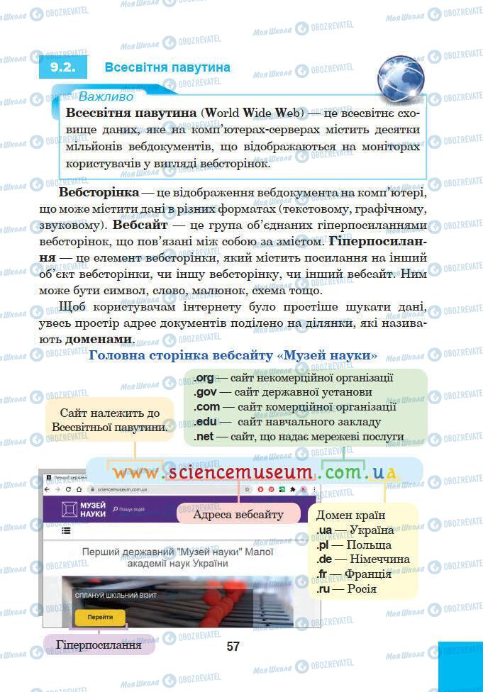 Підручники Інформатика 5 клас сторінка 57