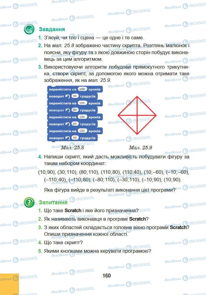 Підручники Інформатика 5 клас сторінка 160
