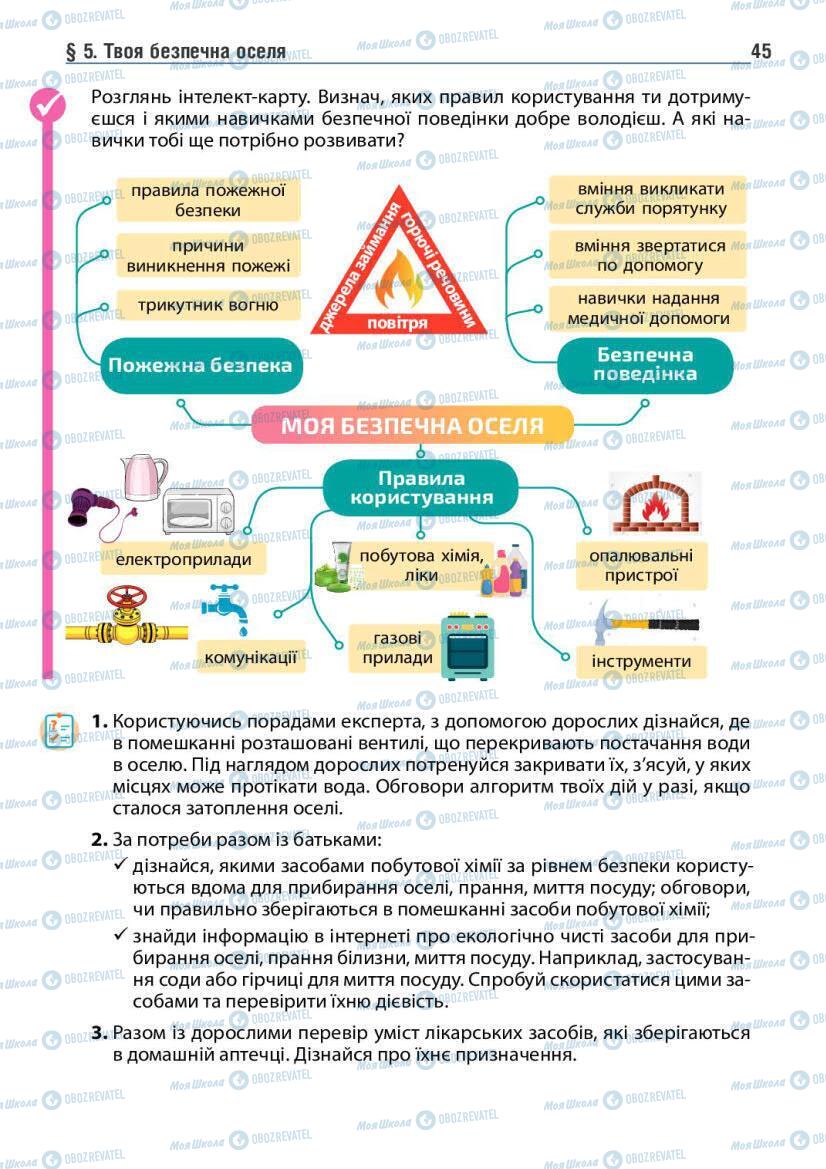 Підручники Основи здоров'я 6 клас сторінка 45