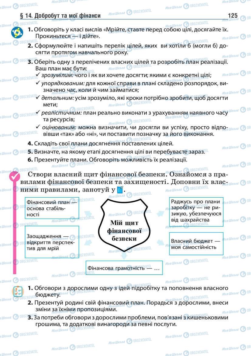 Підручники Основи здоров'я 6 клас сторінка 125