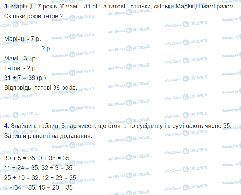 ГДЗ Математика 2 клас сторінка Урок 34