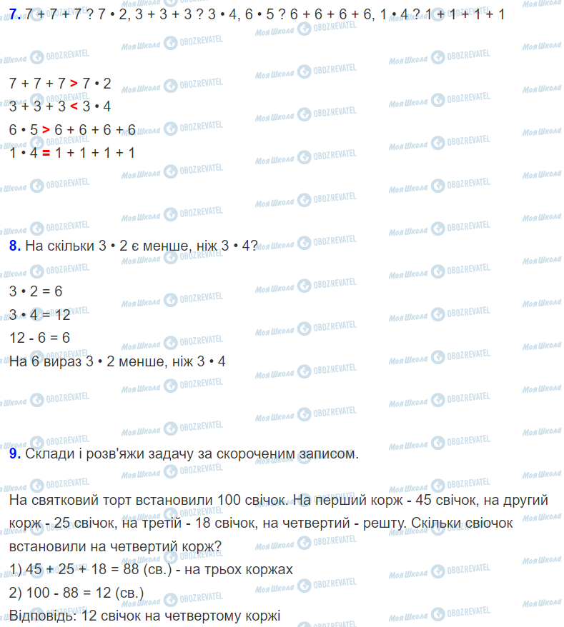 ГДЗ Математика 2 клас сторінка Урок 79