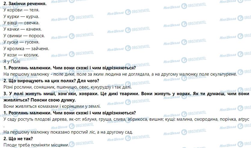 ГДЗ ЯДС (исследую мир) 1 класс страница Тема 2. Міста і села України