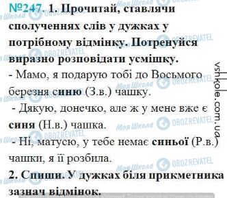 ГДЗ Українська мова 4 клас сторінка Вправа 247