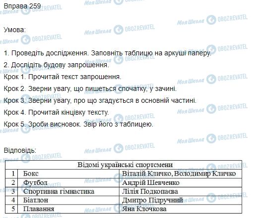 ГДЗ Укр мова 3 класс страница Вправа  259