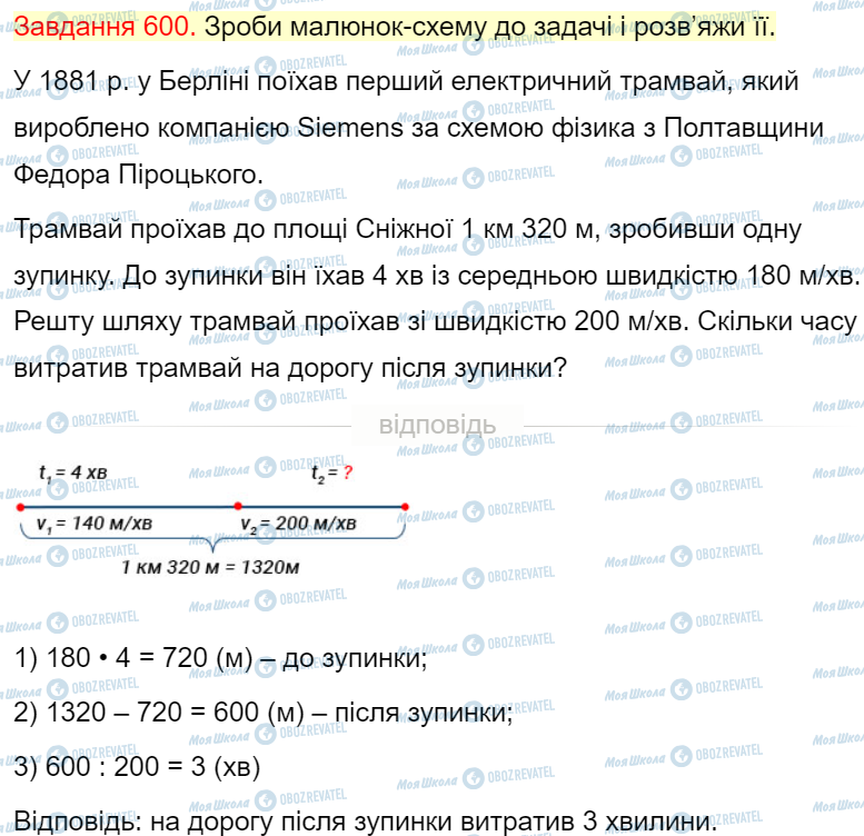 ГДЗ Математика 4 класс страница Завдання  600