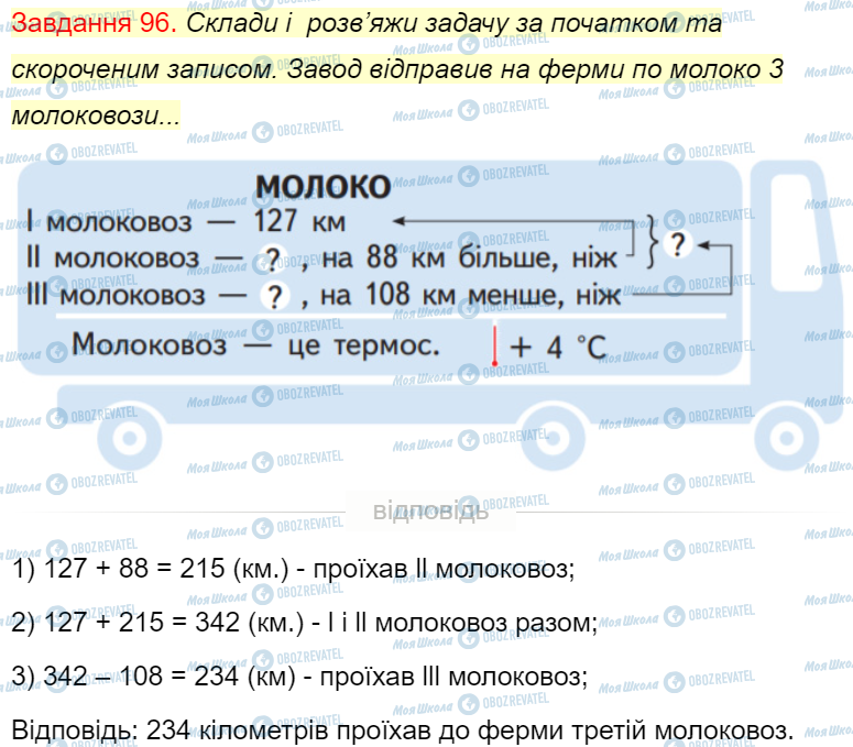 ГДЗ Математика 4 клас сторінка Завдання  96