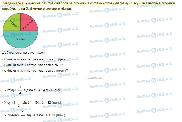 ГДЗ Математика 4 клас сторінка Завдання  574