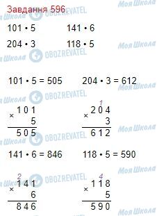 ГДЗ Математика 4 класс страница Завдання  596