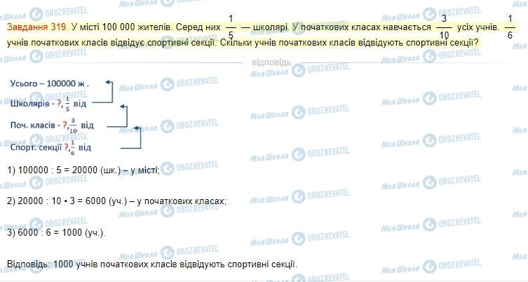 ГДЗ Математика 4 клас сторінка Завдання  319