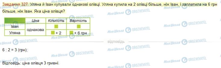 ГДЗ Математика 4 клас сторінка Завдання  327