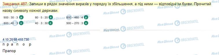 ГДЗ Математика 4 класс страница Завдання  487