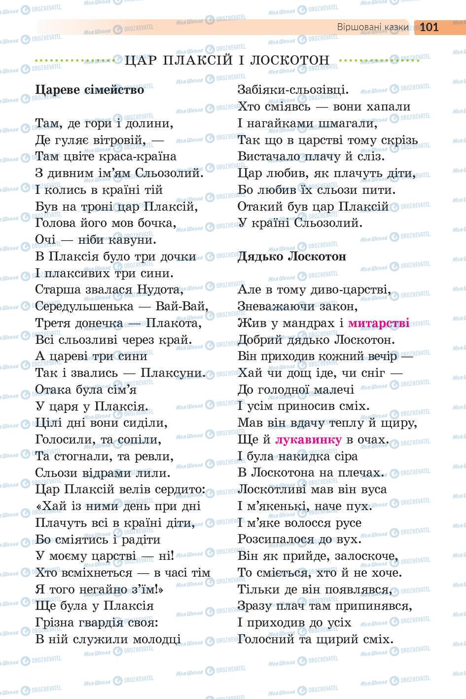 Підручники Українська література 5 клас сторінка 101