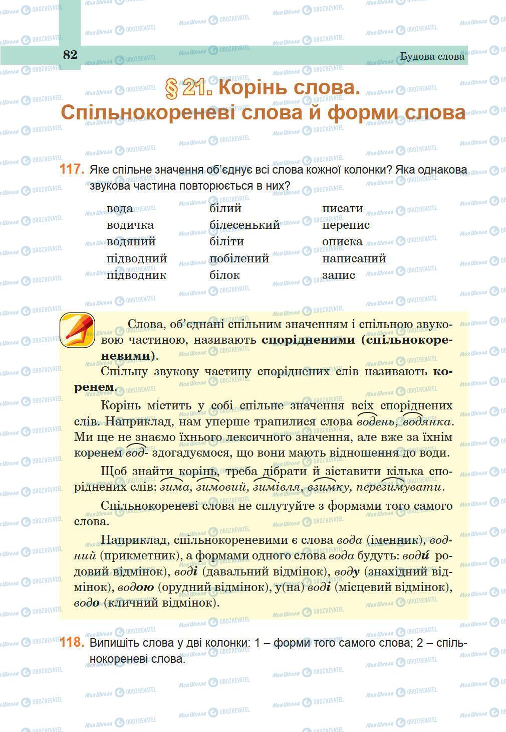 Підручники Українська мова 5 клас сторінка 82