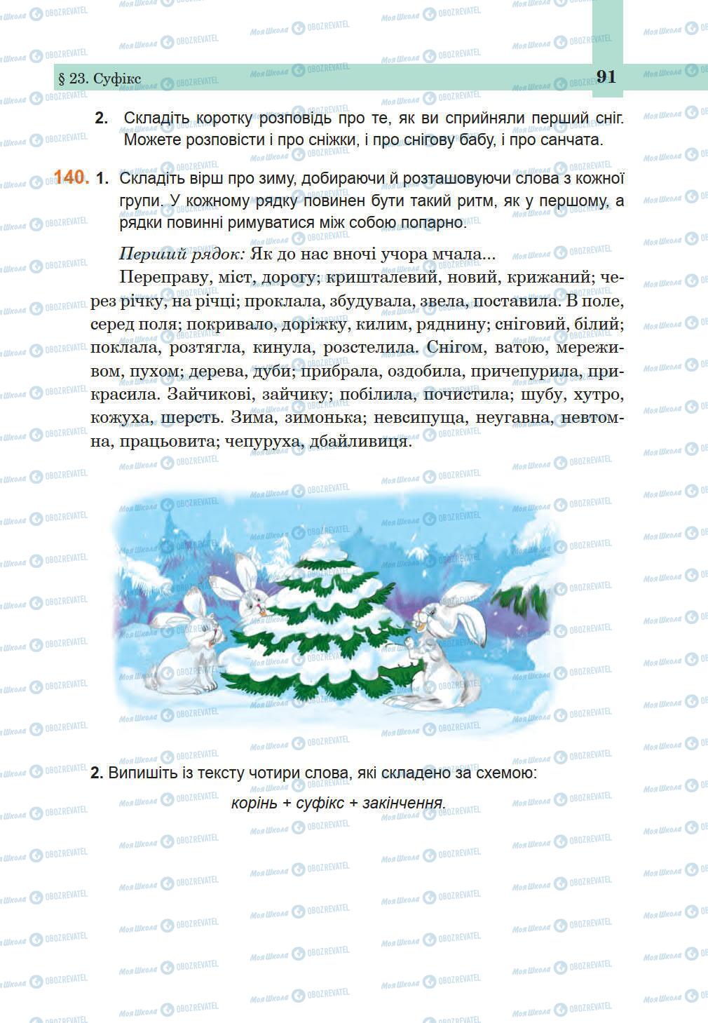 Підручники Українська мова 5 клас сторінка 91