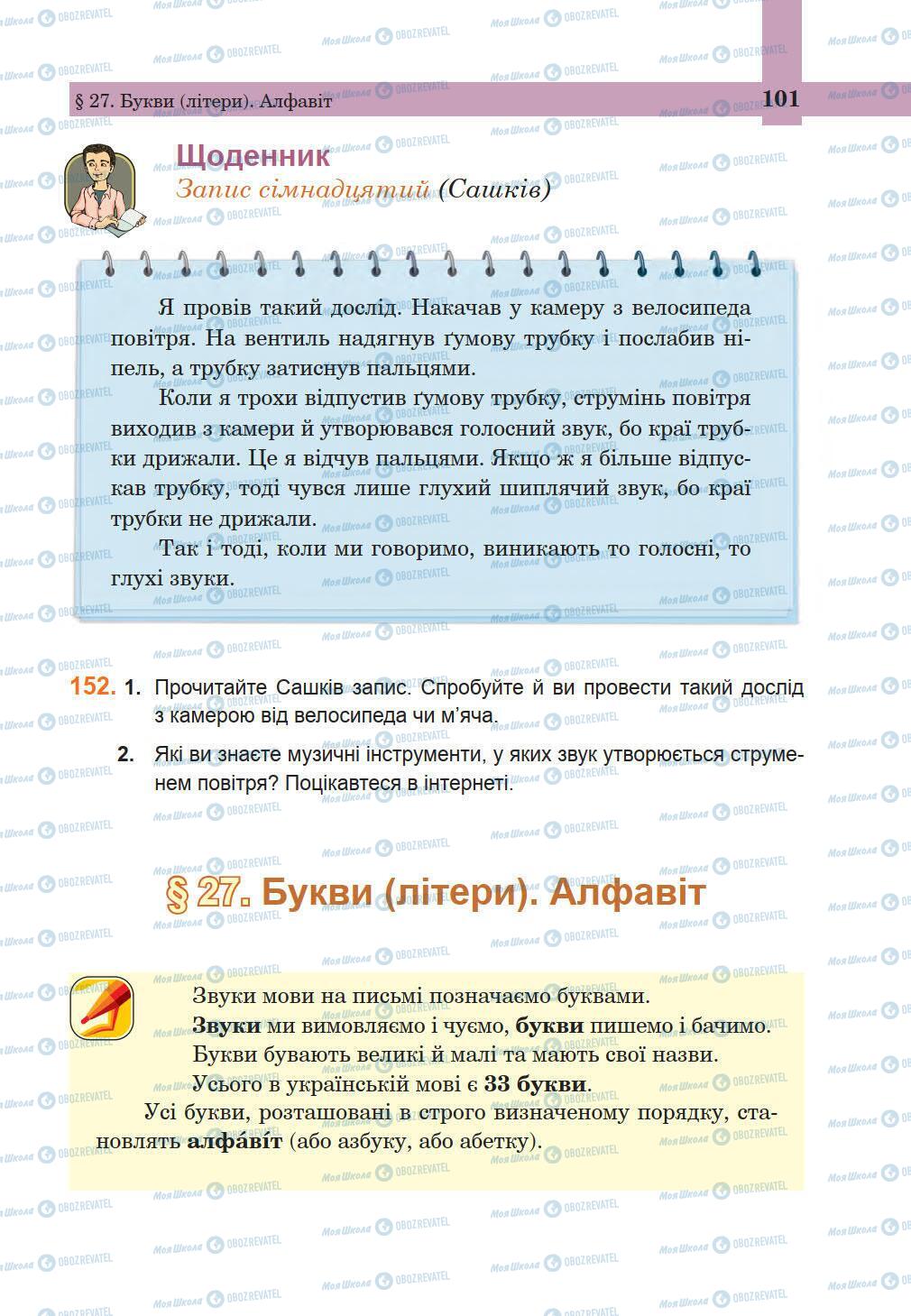 Підручники Українська мова 5 клас сторінка 101